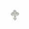 Crystal Rhinestone Cross Brooch Pin DIY Wedding Craft 2.50 x 2 inch